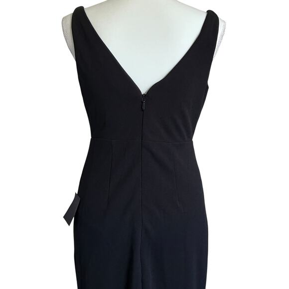 LULUS Melora Black Sleeveless V-neck Mermaid Maxi Dress-Size M - Picture 7 of 9